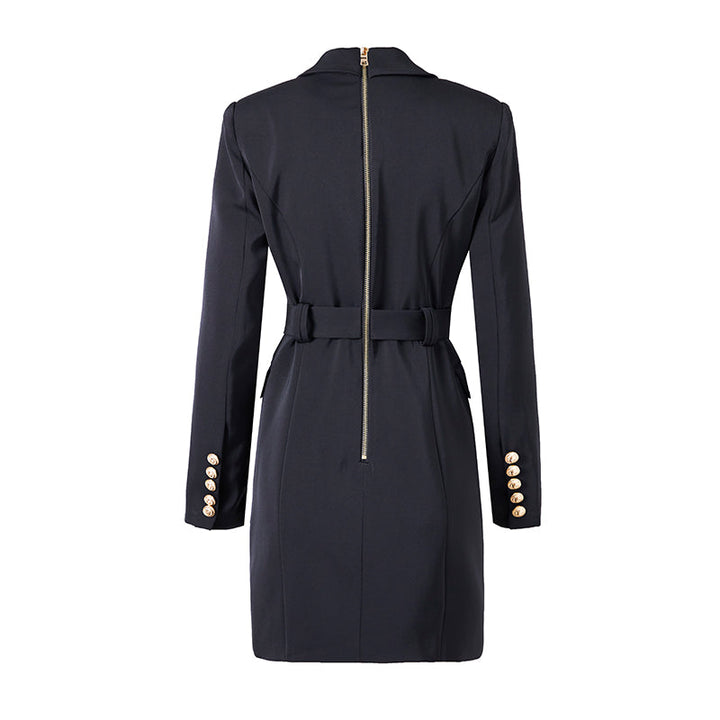 Damen Blazerkleid mit tailliertem Schnitt für Alltag und Anlässe - Schwarz