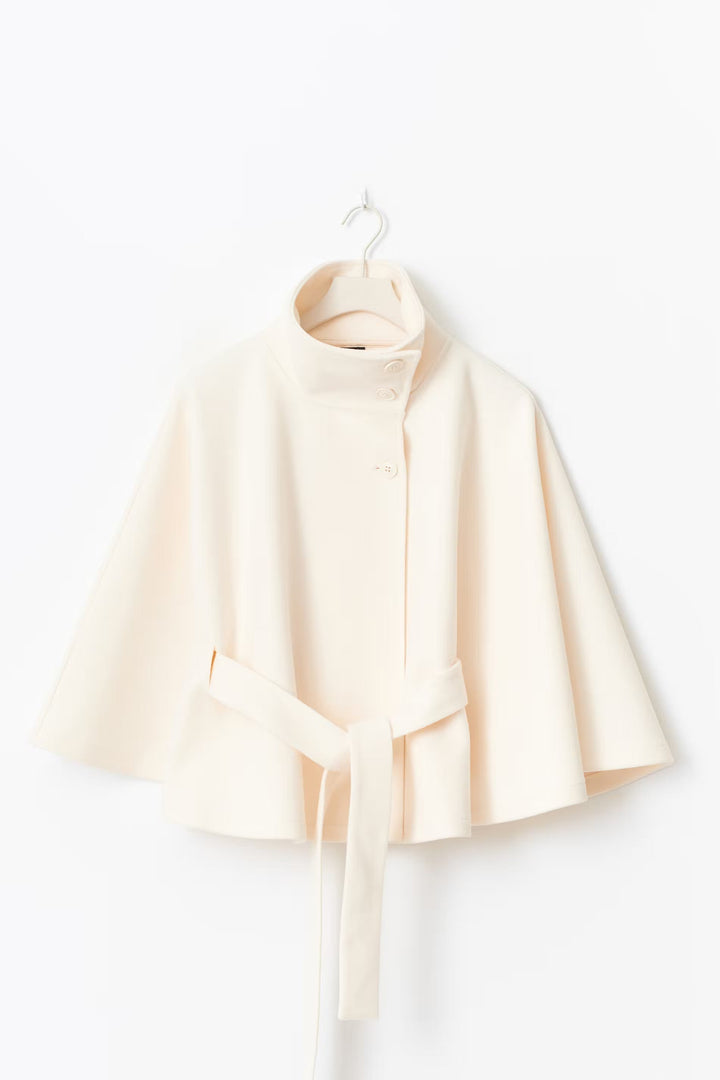Damen Cape mit hohem Kragen und weiten Ärmeln