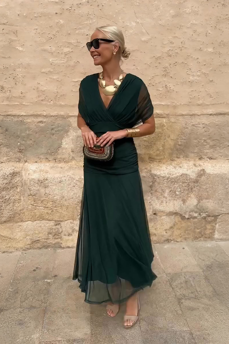 Women's Cocktail Off Shoulder Draped Maxi Dress - product image 1