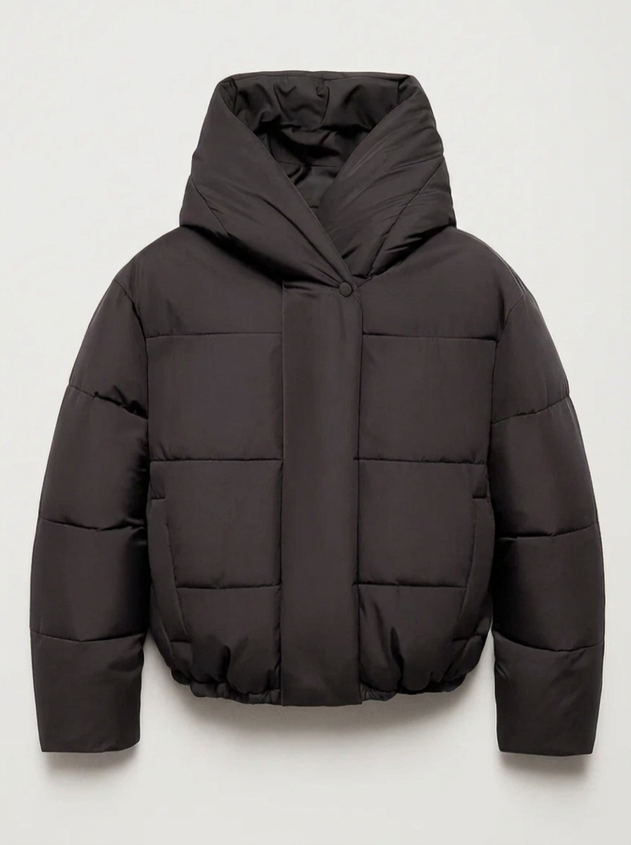 Damen Daunenjacke mit kuschelige für kalte Tage - Schwarz