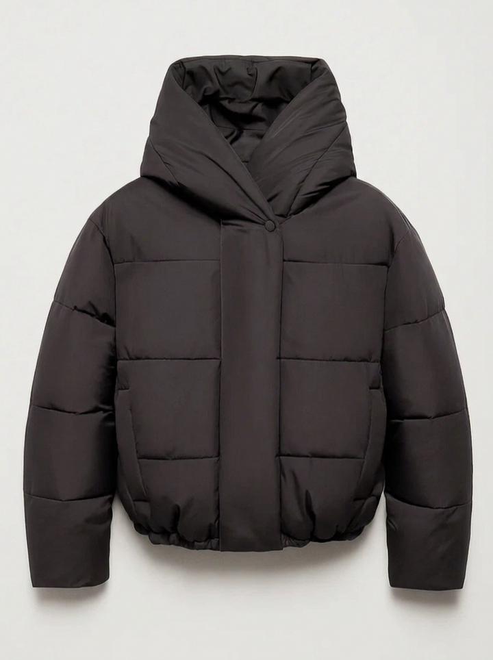 Damen Daunenjacke mit kuschelige für kalte Tage - Schwarz