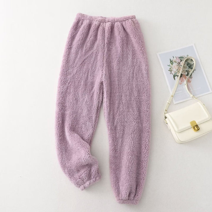 Damen Fleecehose mit Fleece-Futter für den Alltag - Violett