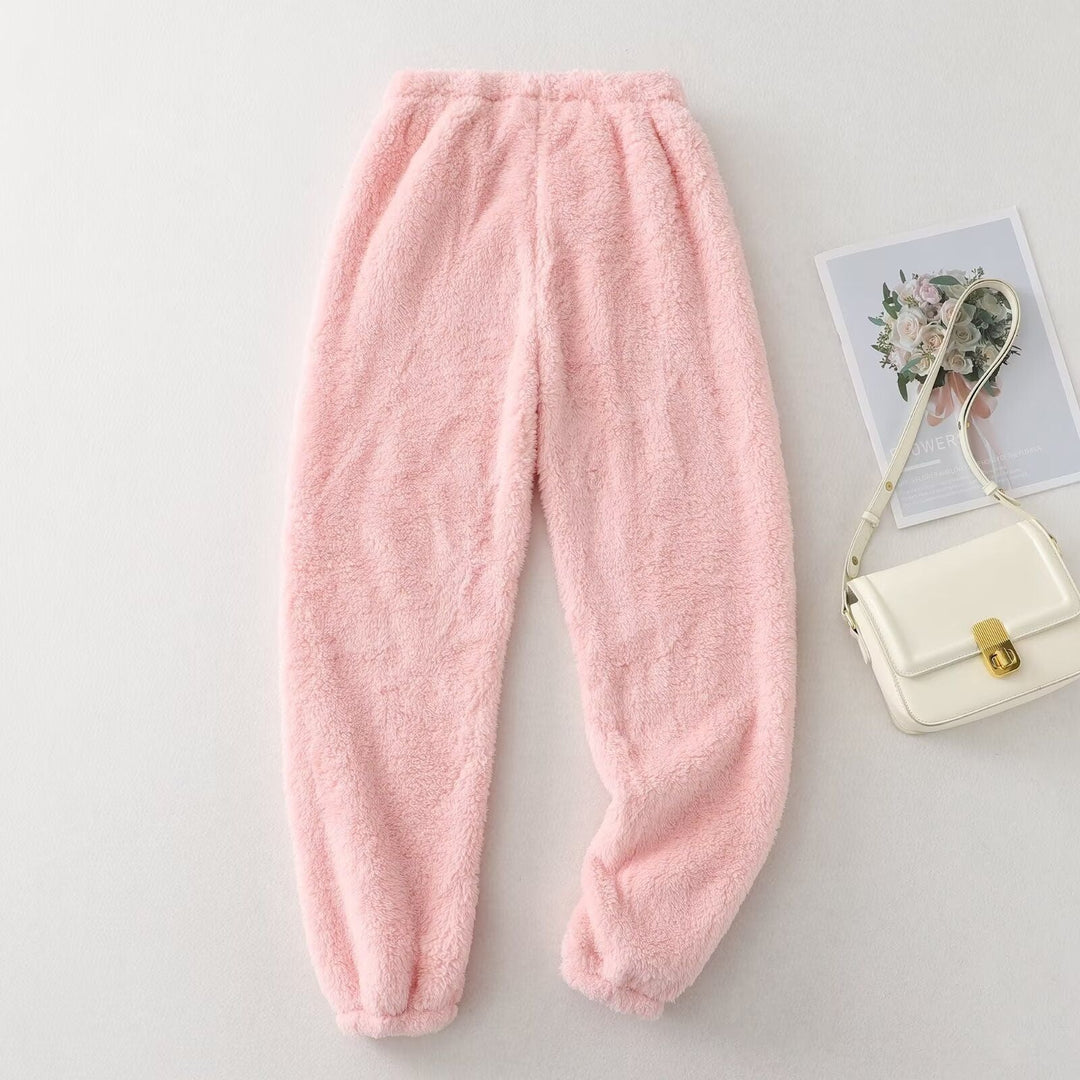 Damen Fleecehose mit Fleece-Futter für den Alltag - Violett