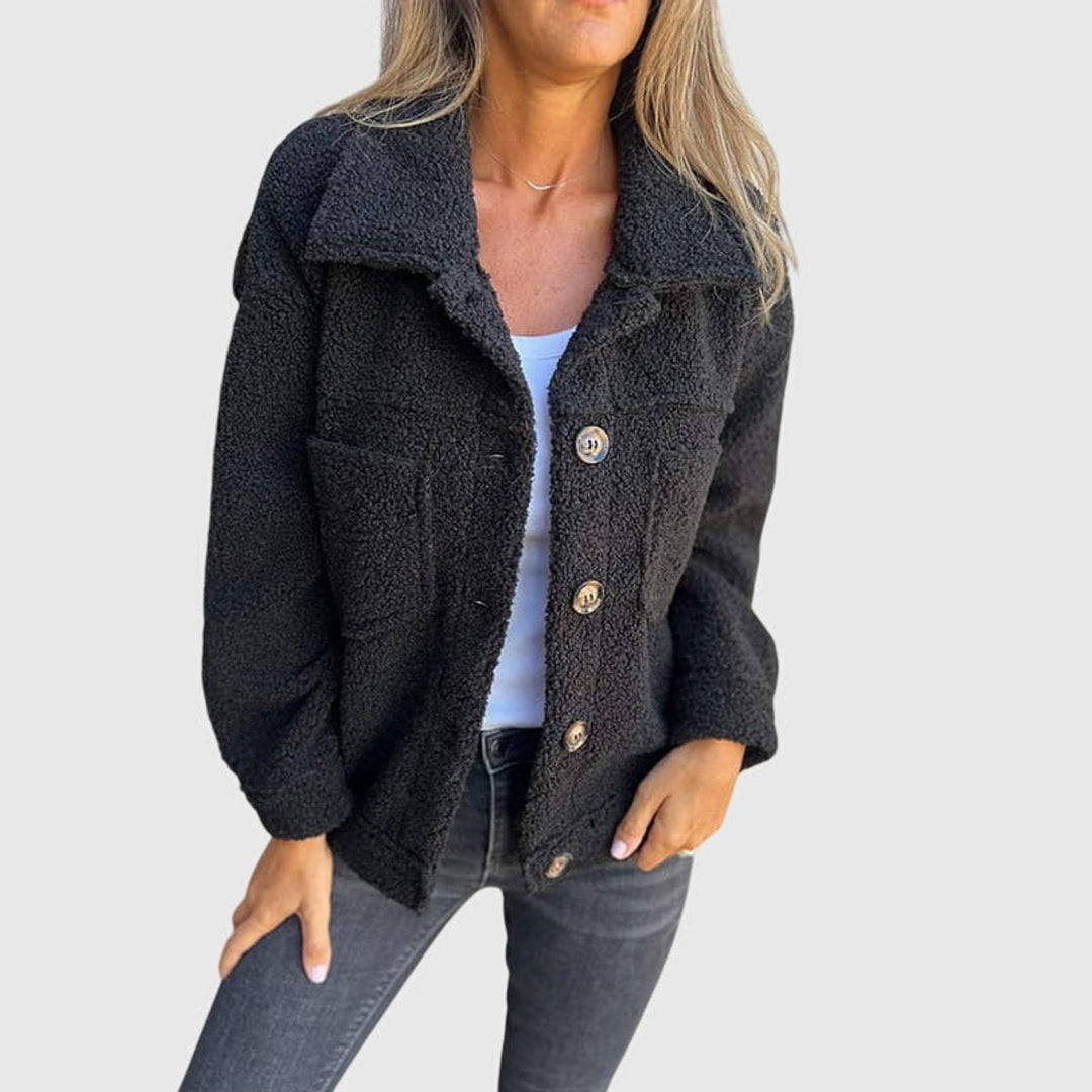 Women's Jacket Cozy Button-Front Sherpa Fleece Coat