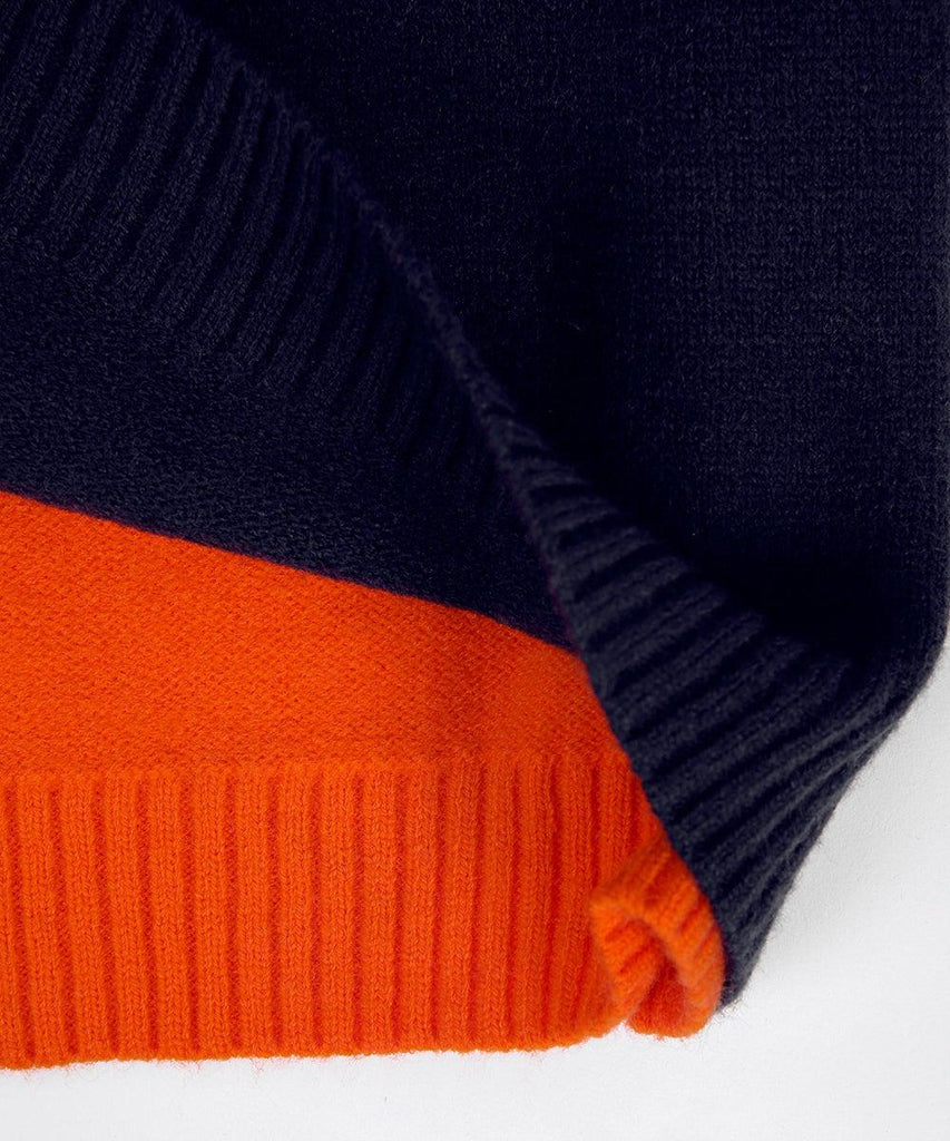 Damen gestreifter Pullover mit Farbblöcken