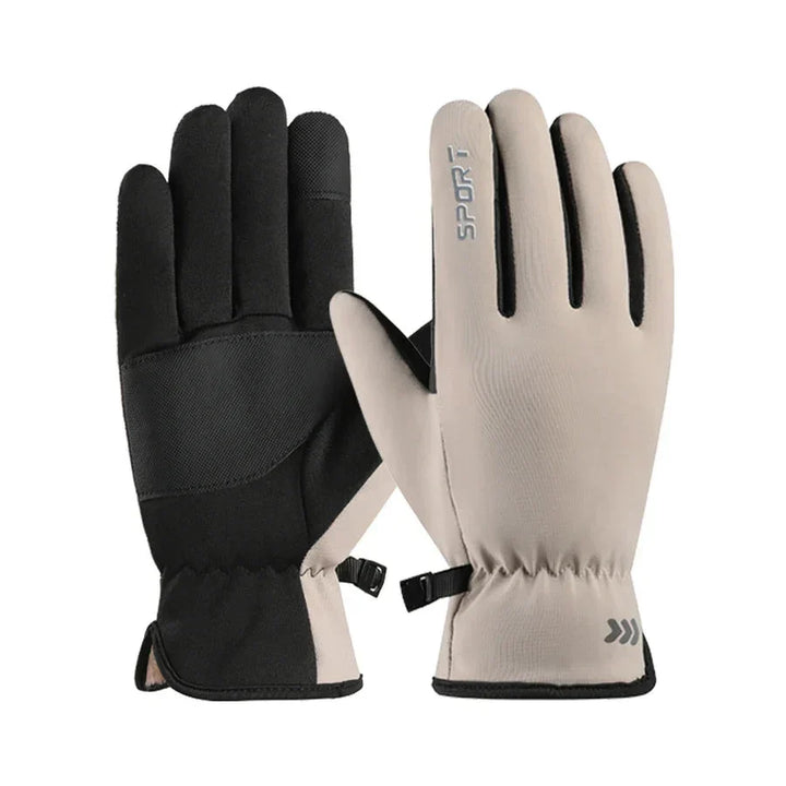 Damen Handschuhe mit wasserdichter Oberfläche und Touchscreen - Beige