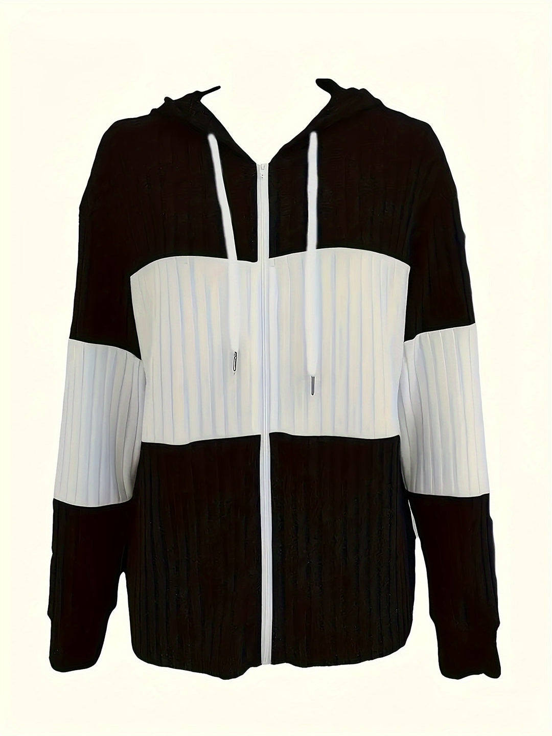 Tamara | Textured Hooded Zip Jacket