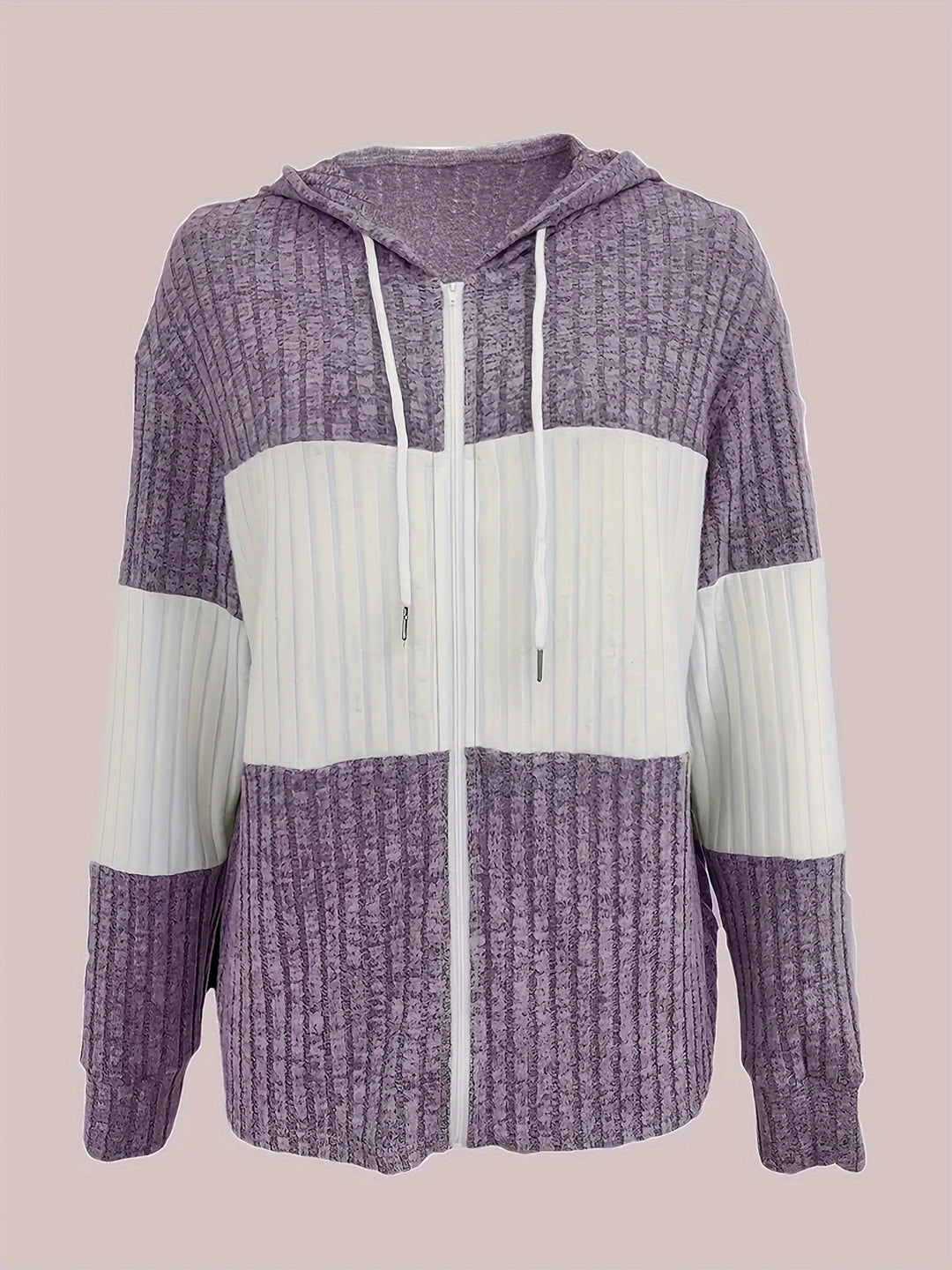 Tamara | Textured Hooded Zip Jacket