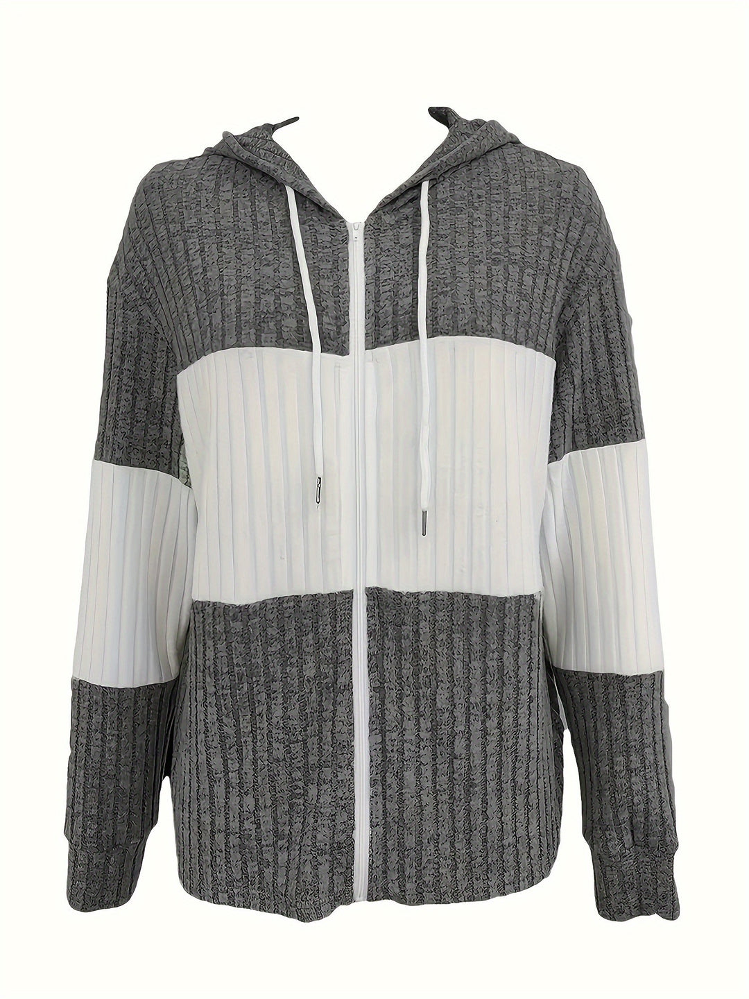 Tamara | Textured Hooded Zip Jacket