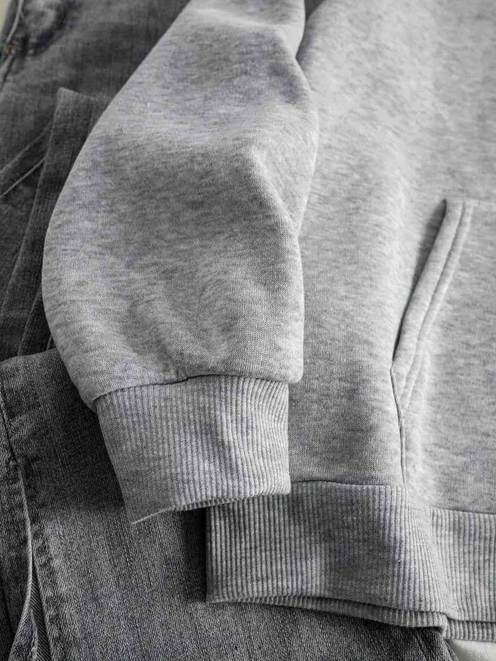 Damen Kapuzenpullover mit hoodie für kalte Tage - Silber