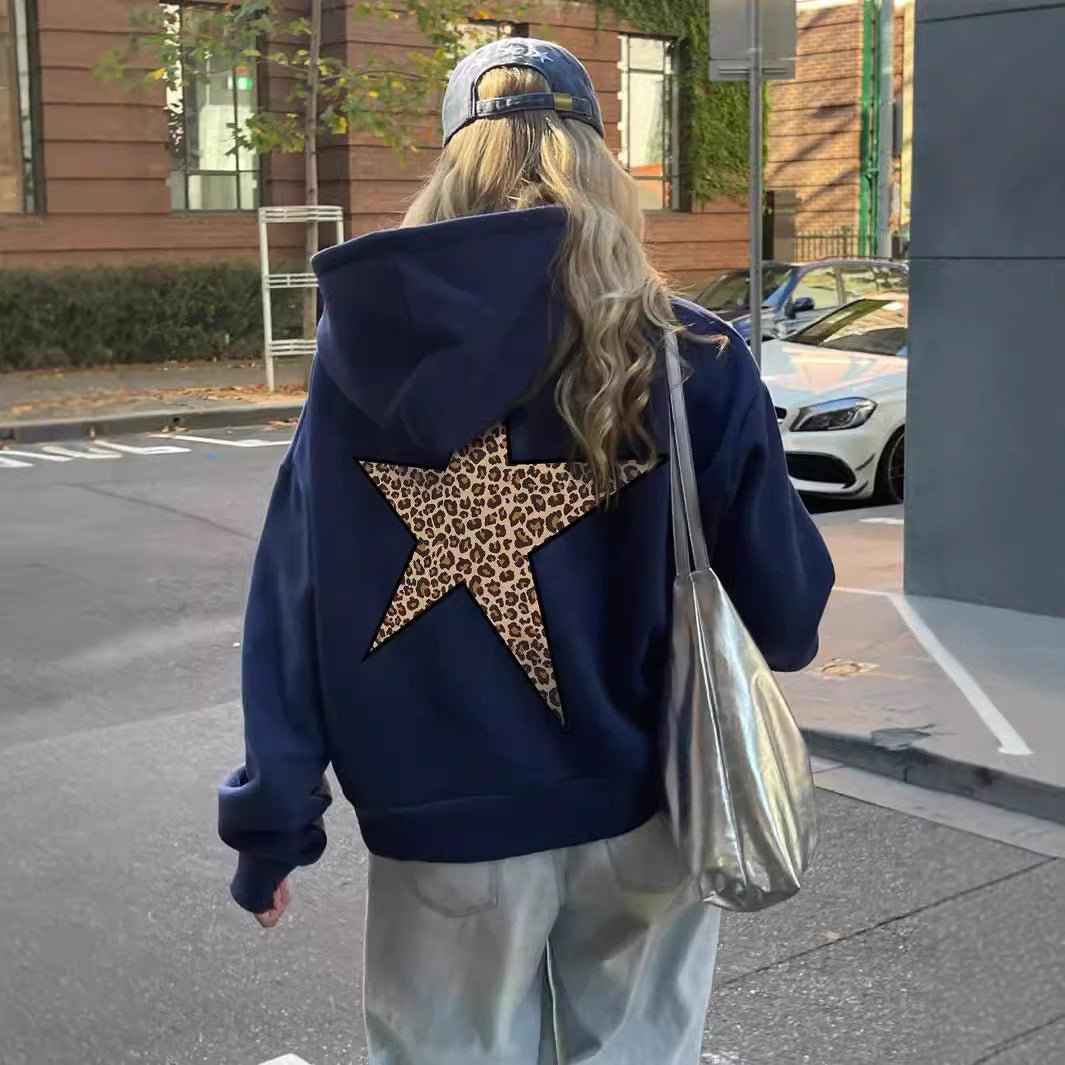 Damen Kapuzenpullover mit hoodie für kalte Tage - Blau