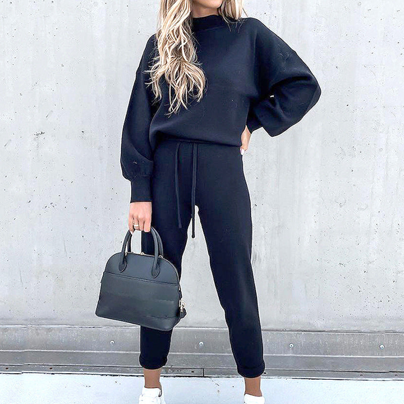 Damen Loungewear-Set mit wärmendem Schnitt für kalte Tage - Lila