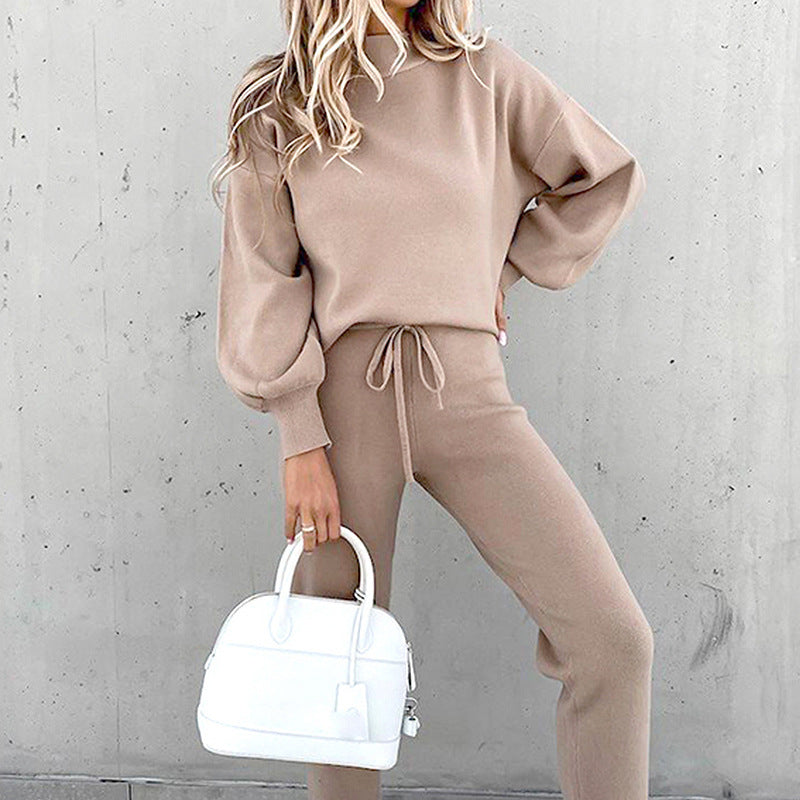 Damen Loungewear-Set mit wärmendem Schnitt für kalte Tage - Lila
