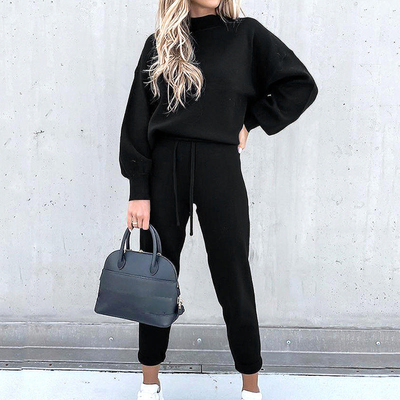 Damen Loungewear-Set mit wärmendem Schnitt für kalte Tage - Lila