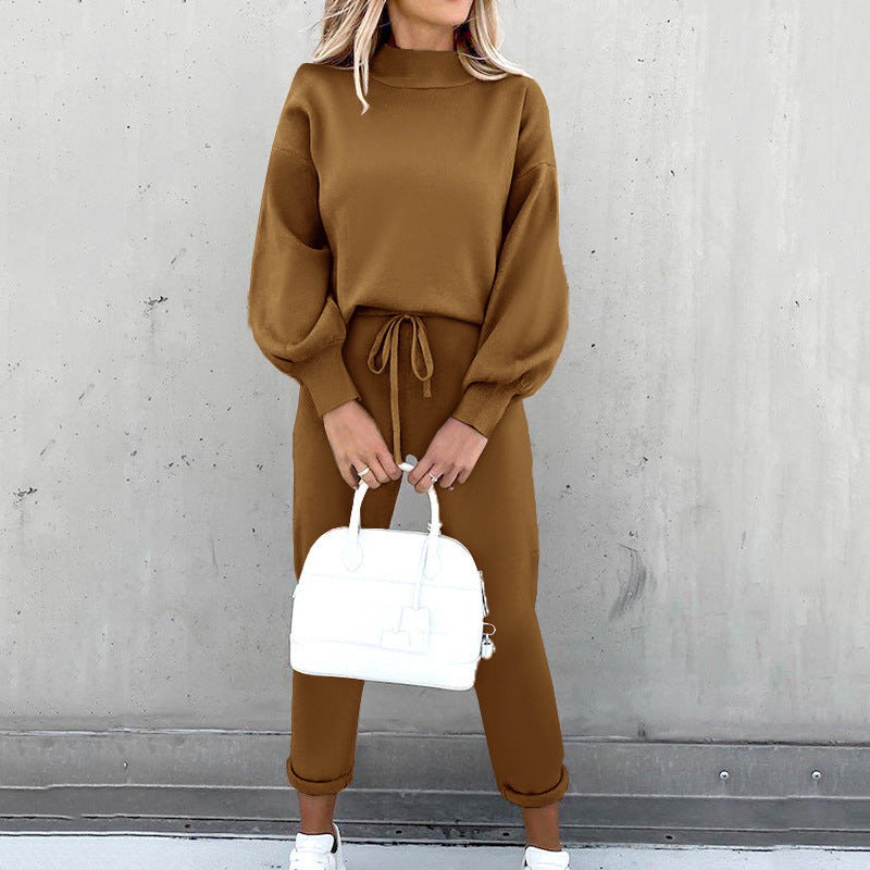 Damen Loungewear-Set mit wärmendem Schnitt für kalte Tage - Lila