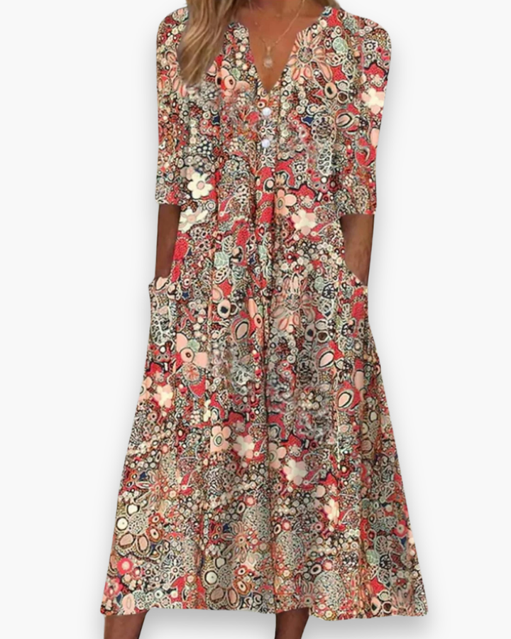 Robe boho midi pour femme | Chic et confortable