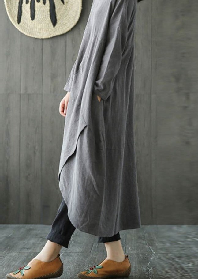Damen Midikleid mit langen Ärmeln für Alltag und Anlässe - Schwarz