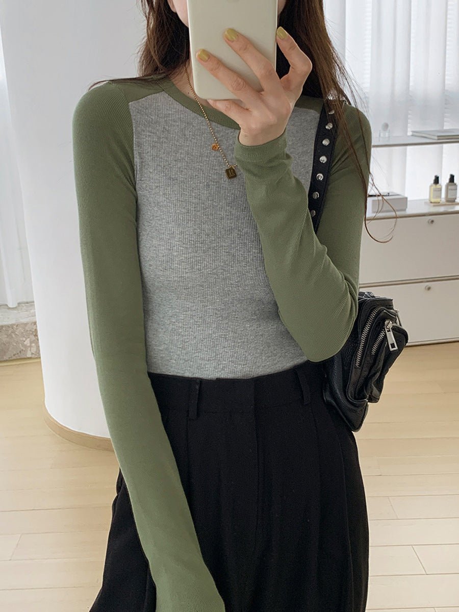 Damen Minikleid mit Knopfleiste und langen Ärmeln - Grau