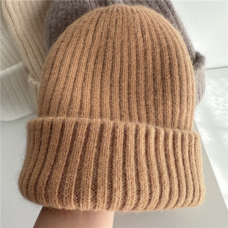 Damen Mütze aus flauschigem Rippenstrick