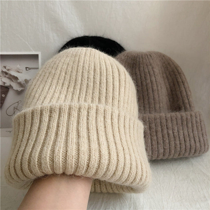Damen Mütze aus flauschigem Rippenstrick