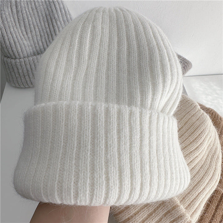 Damen Mütze aus flauschigem Rippenstrick