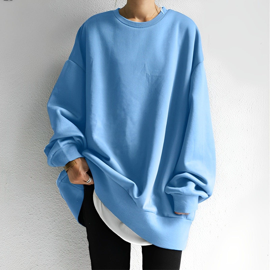 Damen Oversize Pullover mit Rundhals