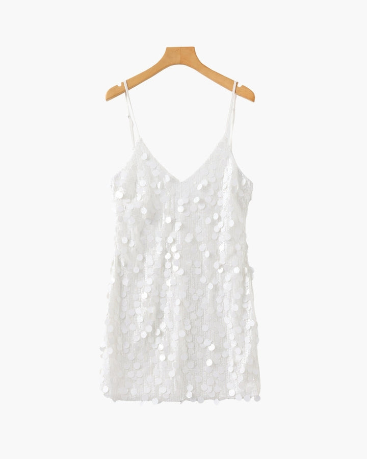 Damen Paillettenkleid in kurzer Slipform