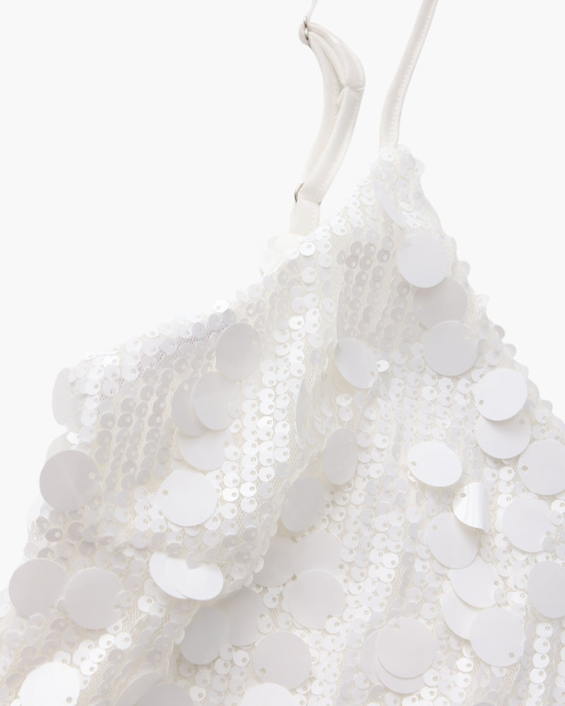 Damen Paillettenkleid in kurzer Slipform