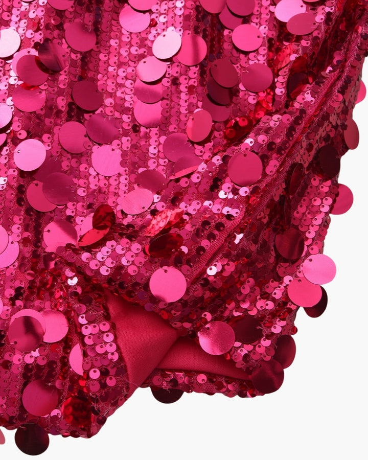 Damen Paillettenkleid in Mini-Länge mit dünnen Trägern