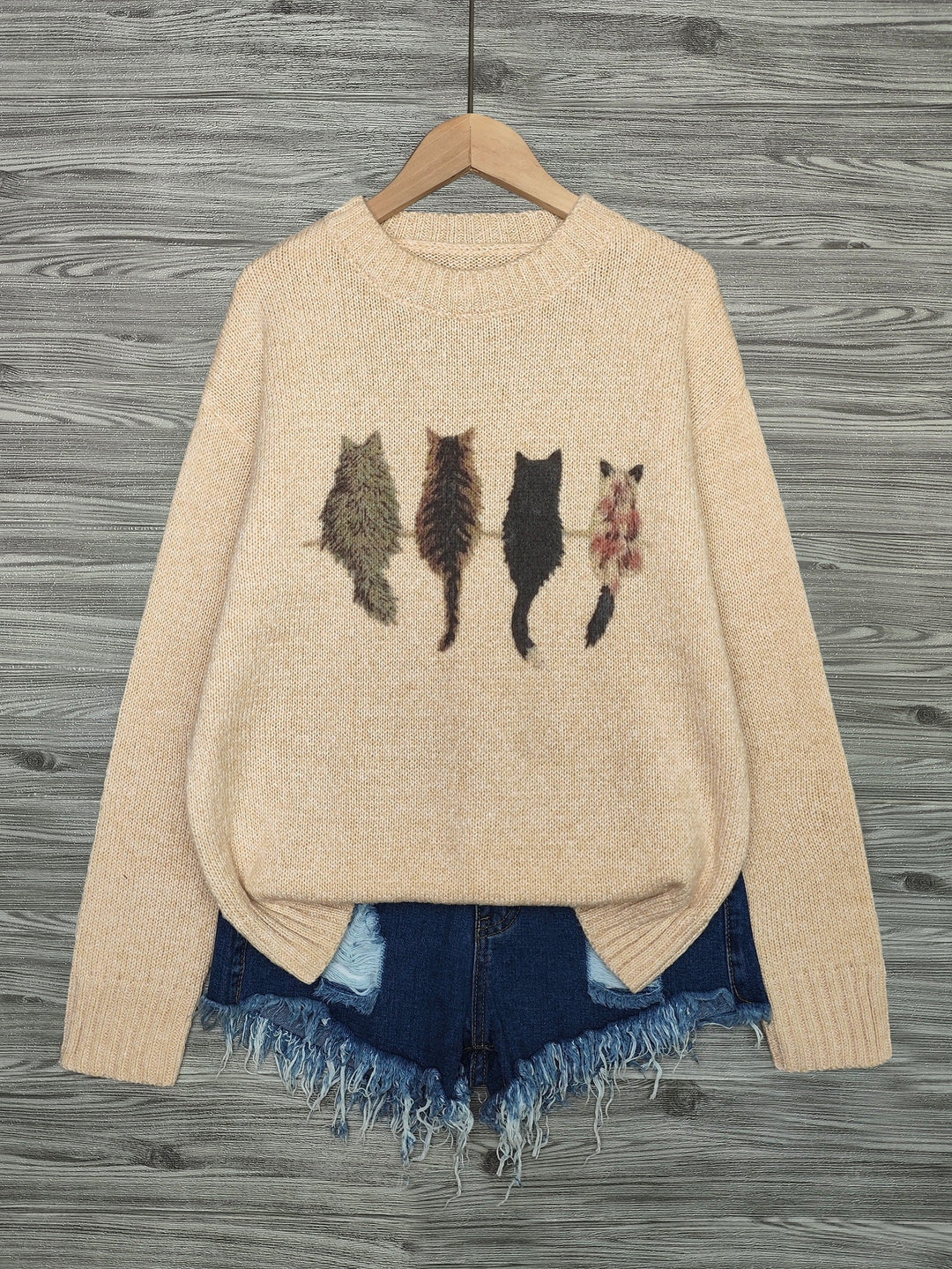 Talia | Cosy Cat-Print Jumper