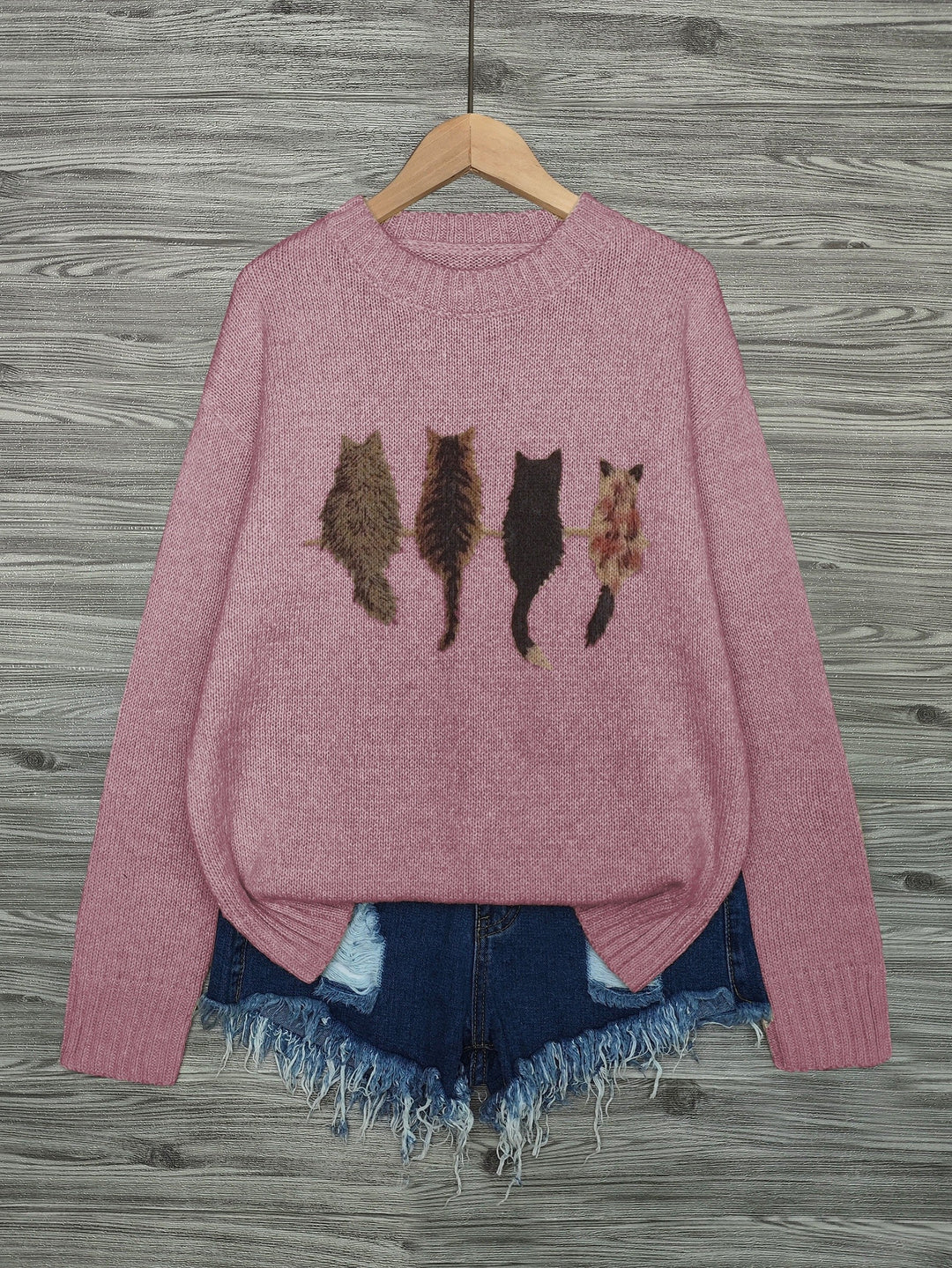 Talia | Cosy Cat-Print Jumper