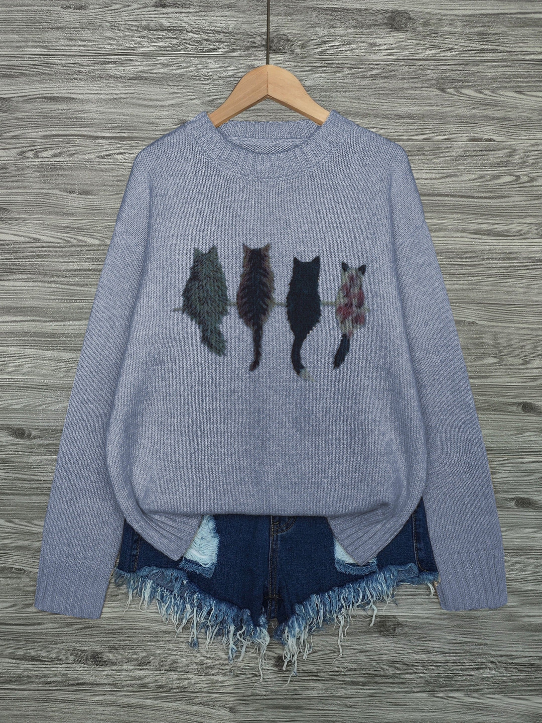 Talia | Cosy Cat-Print Jumper