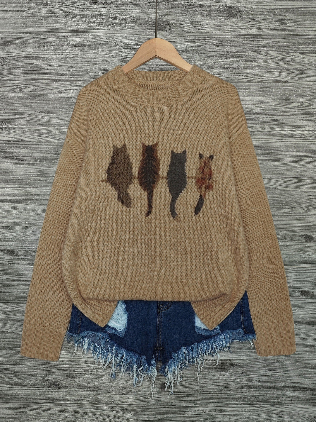 Talia | Cosy Cat-Print Jumper