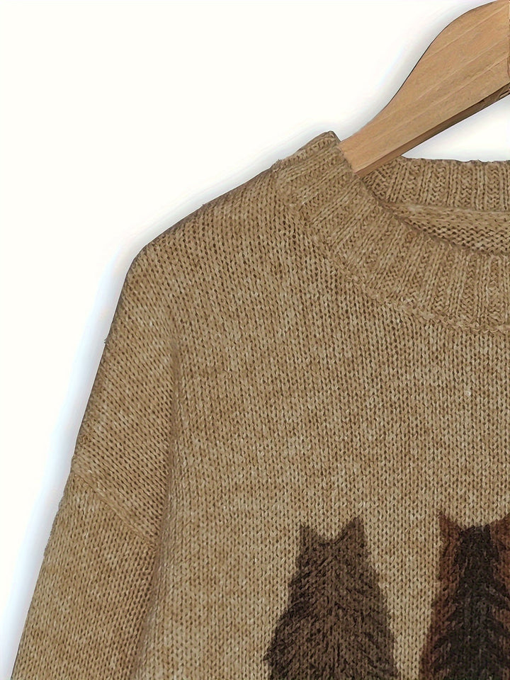 Talia | Cosy Cat-Print Jumper