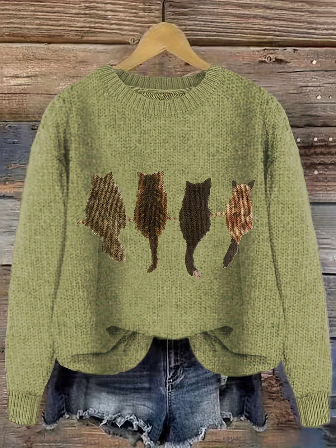 Talia | Cosy Cat-Print Jumper