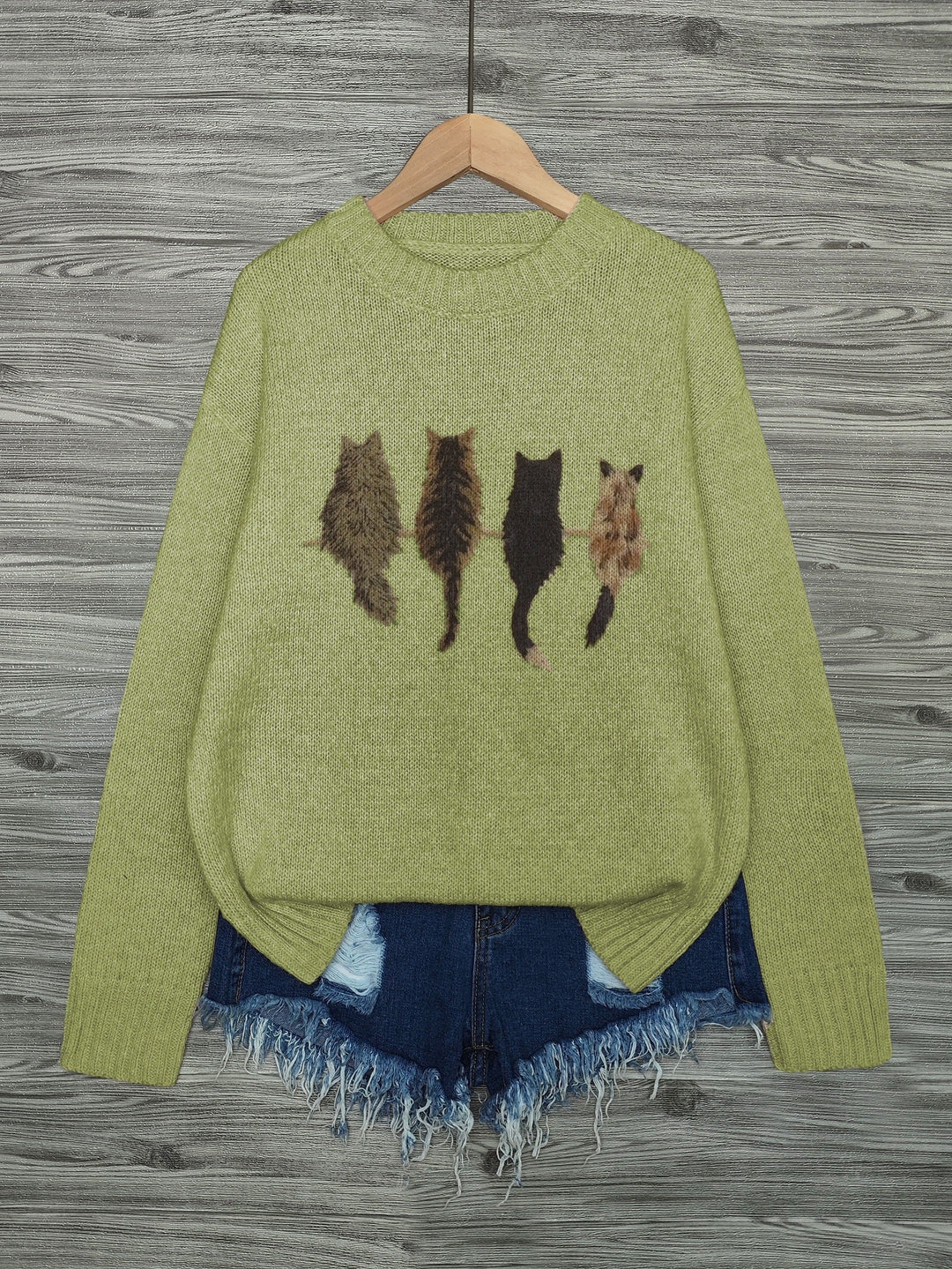 Talia | Cosy Cat-Print Jumper