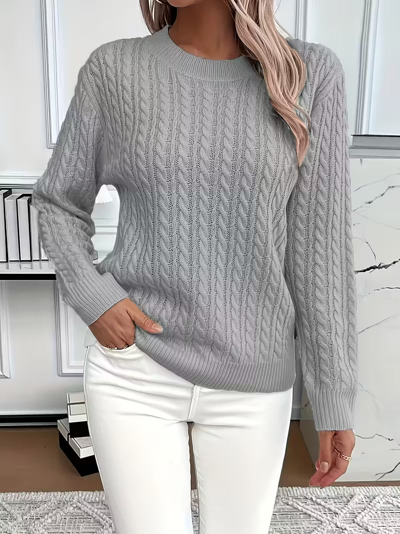 Damen Pullover mit christin für Alltag und Freizeit - Weiss
