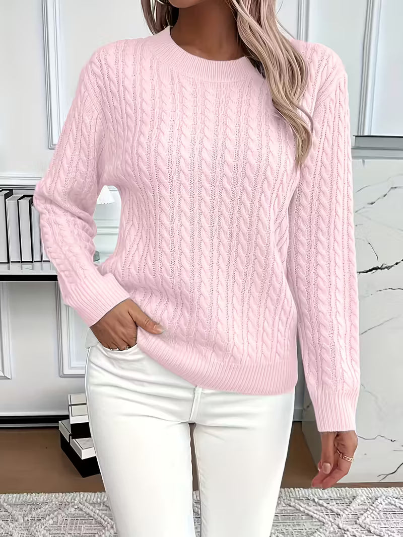 Damen Pullover mit christin für Alltag und Freizeit - Weiss