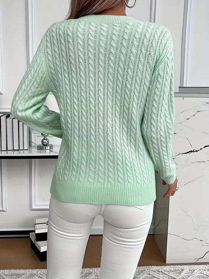 Damen Pullover mit christin für Alltag und Freizeit - Grün