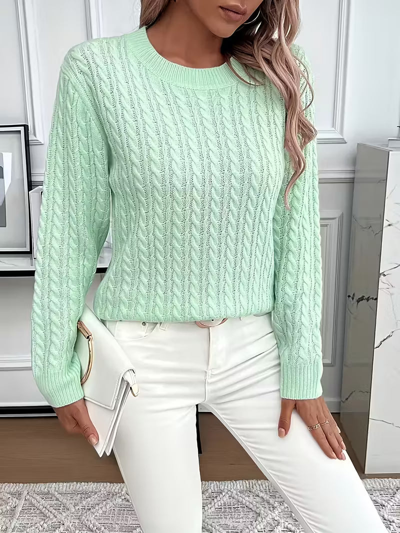 Damen Pullover mit christin für Alltag und Freizeit - Gelb
