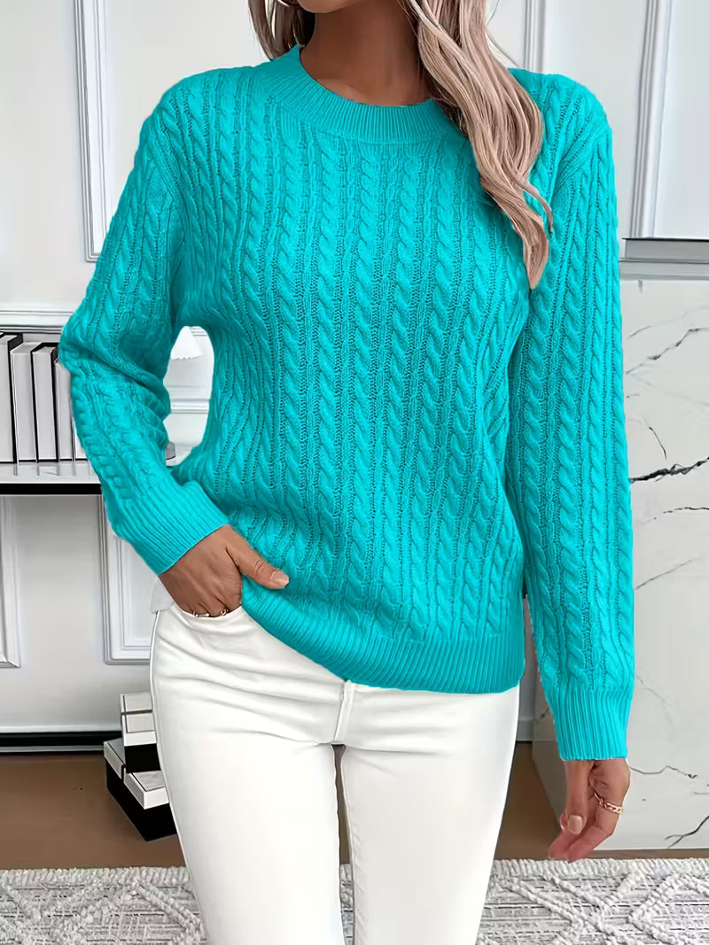 Damen Pullover mit christin für Alltag und Freizeit - Gelb