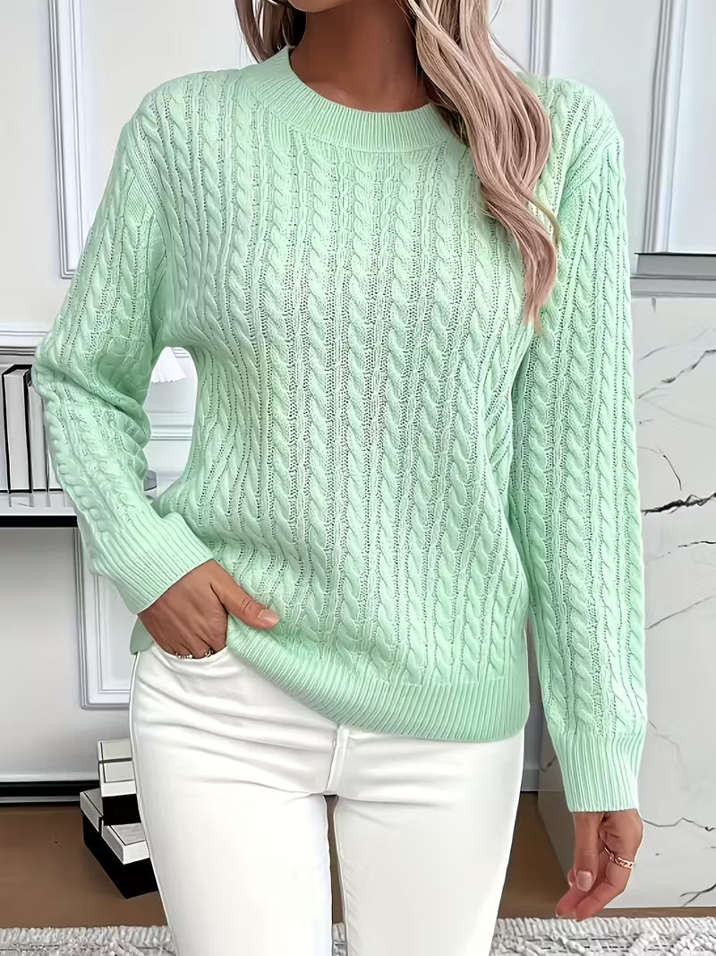 Damen Pullover mit christin für Alltag und Freizeit - Grün