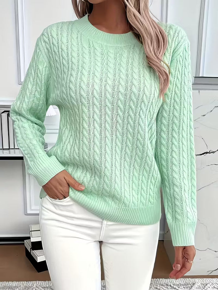 Damen Pullover mit christin für Alltag und Freizeit - Grün