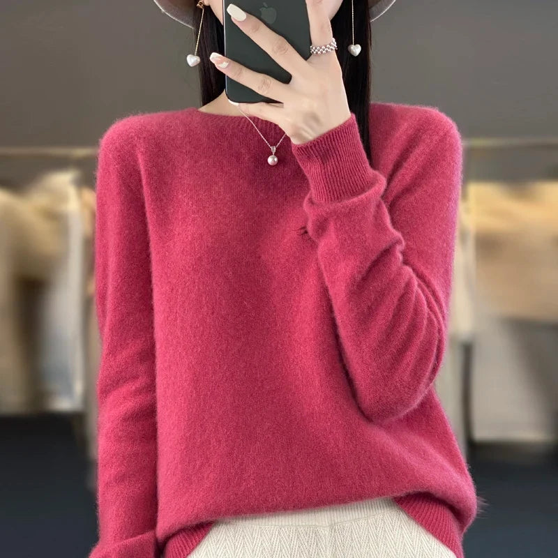 Damen Pullover mit Rundhals in vielen Farben