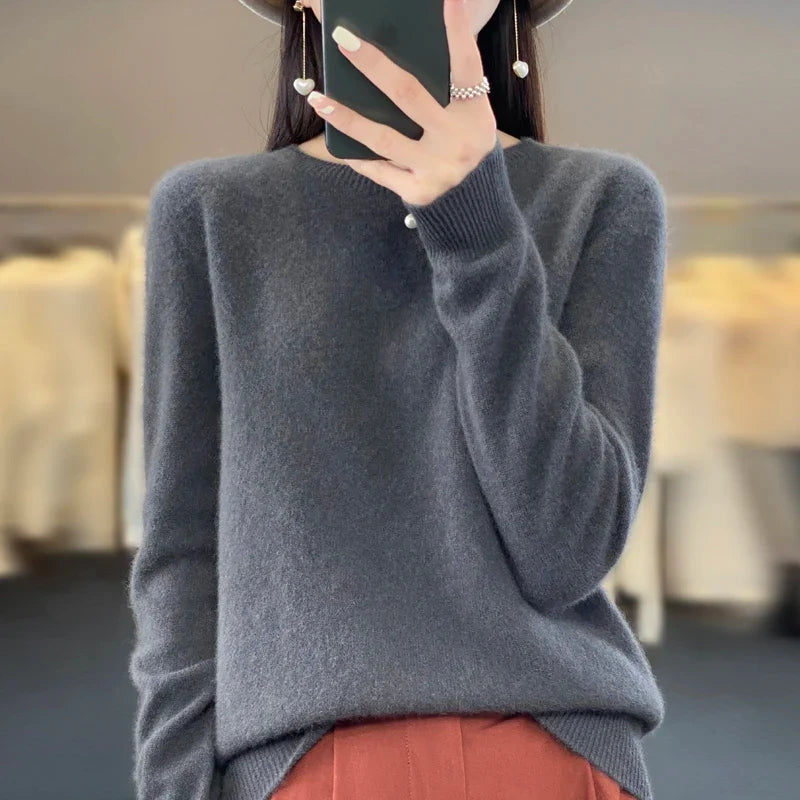Damen Pullover mit Rundhals in vielen Farben
