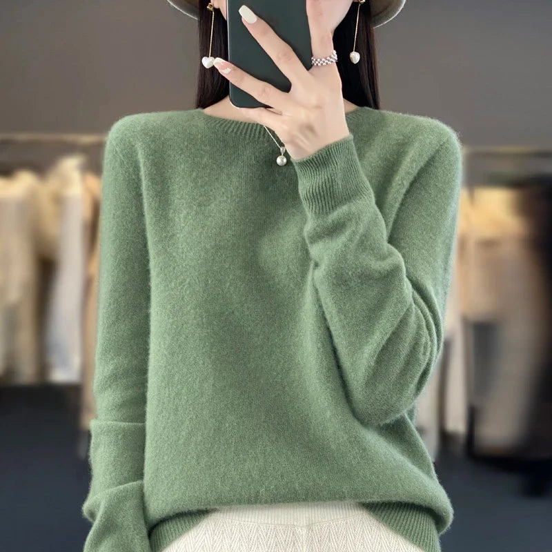 Damen Pullover mit Rundhals in vielen Farben
