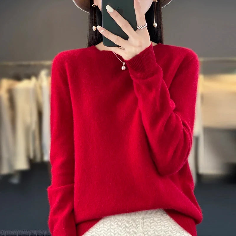 Damen Pullover mit Rundhals in vielen Farben