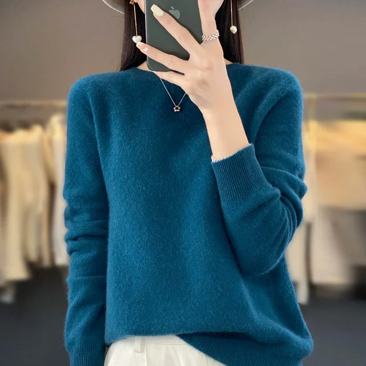 Damen Pullover mit Rundhals in vielen Farben