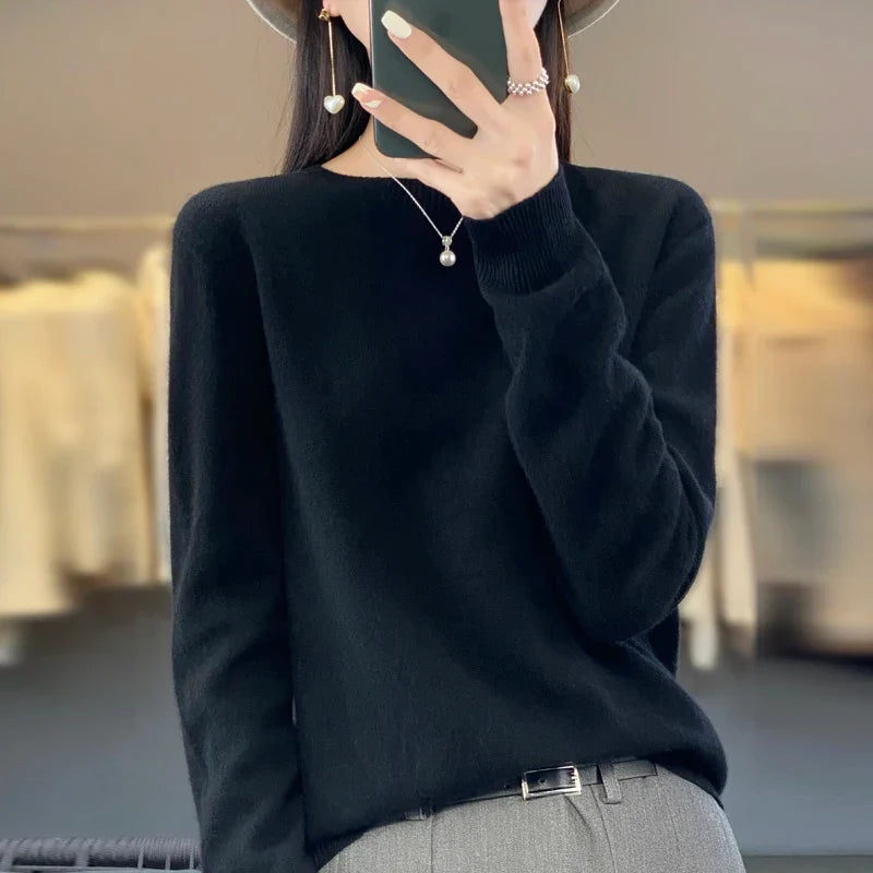 Damen Pullover mit Rundhals in vielen Farben