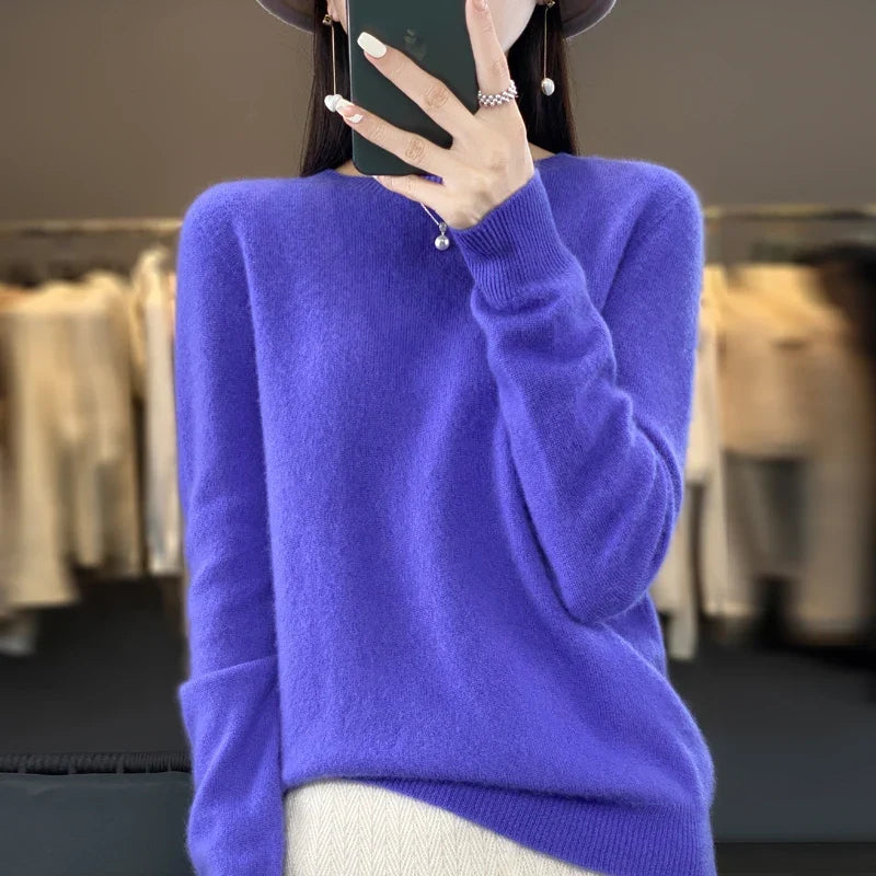 Damen Pullover mit Rundhals in vielen Farben